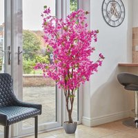 Artificial Bougainvillea Plant - Pink and Grey
