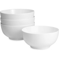 Porcelain Bowls 600ml White Set of 4 - White