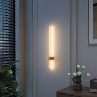 60CM Gold 360 Degree Rotatable Linear LED Wall Light - Warm White