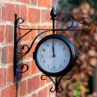 Sedgewick Double-Sided Station Clock - Black