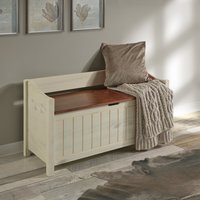 Cottage Black Storage Bench - White