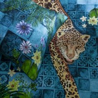 Majorelle Exotic Duvet Cover Set - Azure Blue / King