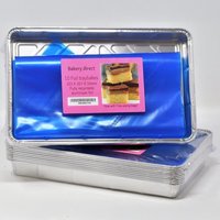 Large Foil Tray Bake Containers with Free Disposable Piping Bag - Silver / 50