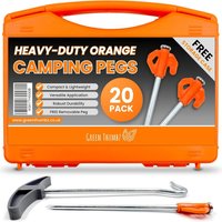 Heavy Duty Camping Pegs - Orange / 20cm