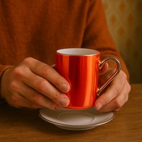 Palazzo Coffee Cup and Saucer - Ember