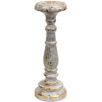 Handmade Wooden Candle Stand for Home Decor - Gold / 34cm