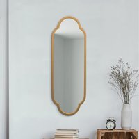 The Duplici Gold Double Arched Wall Mirror - Gold / 102cm