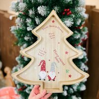 Christmas Tree Bamboo Plate - Yellow
