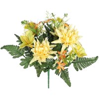 Artificial Rose Alstro Mixed Bouquet. H35cm - Yellow