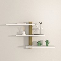 Mita Wall Shelf - White and Gold