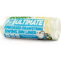 Ecobag 25 Pack 15 Micron Vanilla Scented Embossed Kitchen Bin Liners - White