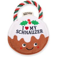 Pre-personalised Xmas Dog Toy - I love my Schnauzer