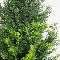 90cm Pair of Artificial Cedar Cypress Topiary UV Resistant Premium - Green Topiary Tree