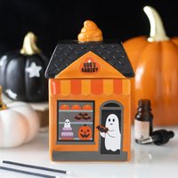 KDMD Boos Bakery Ceramic Oil Burner with Friendly Ghost in Orange