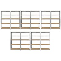 Monster Racking 10 x Galwix Galvanised Steel Shelves, 90cm Wide - Silver