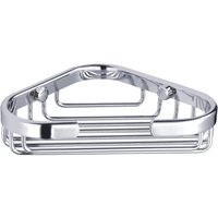 Clasico Stainless Steel Wall Mounted Small Corner Basket - Silver