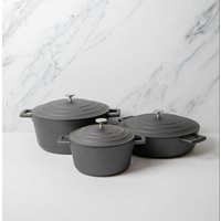 MasterClass Set of 3 Casserole Dish 2.5L,4L,5L - Black