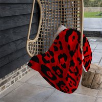 Red Leopard Print Blanket - Red