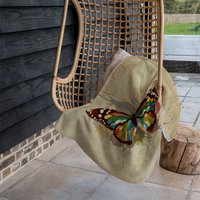 Butterfly Paint Splats Blanket - Brown