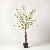 Homescapes Artificial Blossom Tree with Cream Silk Flowers - 5 Feet - Neutral