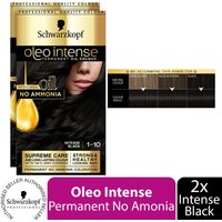 Schwarzkopf Oleo Intense 1-10 Intense Black Permanent Oil Colour - Buy2 - 1-10 Intense Black / 2