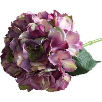 Artificial Silk Hydrangea Short Stem Pick 42 cm - Antique Purple