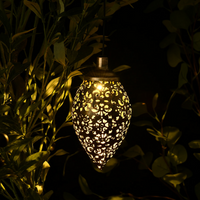 Metal Garden Solar Powered Light - Copper