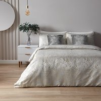 Swirling Jacquard Duvet Cover Set - Oyster / Superking