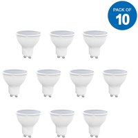 LED Lamp 5W GU10 Plastic Body SMD LED 400Lm 3000K - White