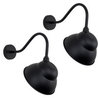 ValueLights, Porter Pair of Black Outdoor Wall Lantern - Black ValueLights, Porter Pair of Black Outdoor Wall Lantern - Black