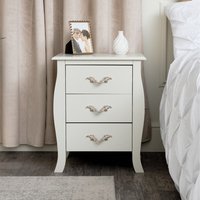 3 Drawer Bedside Table - Elizabeth Ivory Range - Ivory