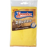 Spontex Large Dusters 2 Pack x 10 (Total 20 Dusters) - Yellow