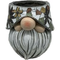 Mosaic Gnome Planter - Multicolour