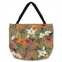 Selection Of Flowers Tote bag - Brown