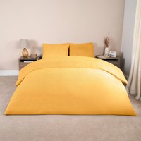 Teddy Fleece Duvet Cover Set - Yellow / King