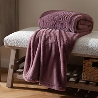 Kallu Double-Sided Faux-Fur Throw - Mulberry / 180cm