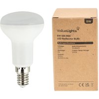 6 Pack E14 Plastic R50 LED 5W Warm White 3000K Light Bulbs - White