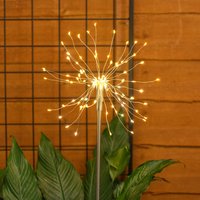 Set of 2 Firework Solar Stake Lights - Silver