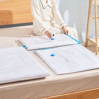 6 Pack Vacuum Storage Bags Space Saver Bags for Clothes - Transparent