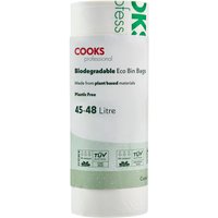 Cooks Professional Biodegradable Bin Bags 45-48L - White / 25