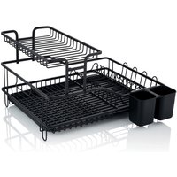 Stealth 15 Plate Dish Rack - Black