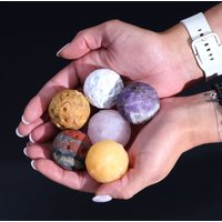 White Howlite Planet on a Sola Goldstone Stand (MOON) - White