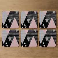 Triangle Geometrics Coaster - Pink