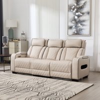 Capri Electric Recliner 1, 2, 3 Seater Sofa Set with Bluetooth speakers - Beige / 3