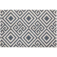 Filta Blue And White Geo Coir Doormat - Blue & White