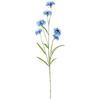 Artificial Silk Cornflower Spray 63cm - Light Blue