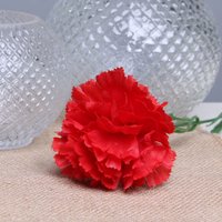 Artificial Silk Single Carnation - Red