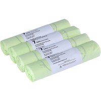 Caddy Company 7 Litre Tie Handle Compostable Food Waste Bin Bags - Green / 4
