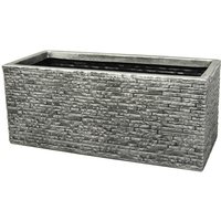 Brick Effect Trough Planter 60cm - Grey