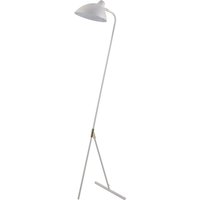 Teamson Home Delicata Monopod Standard Task Floor Lamp, White Reading Spot Light - White